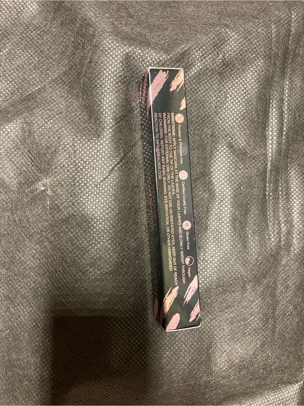 RealHer Mascara Tube in Black with Pink Accents